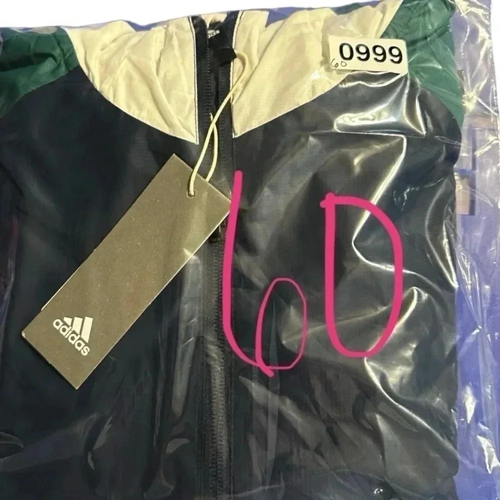 Adidas Men's ID Athletics Woven Shell Jacket, Blue.‎ Green. Size Large. NWT’s